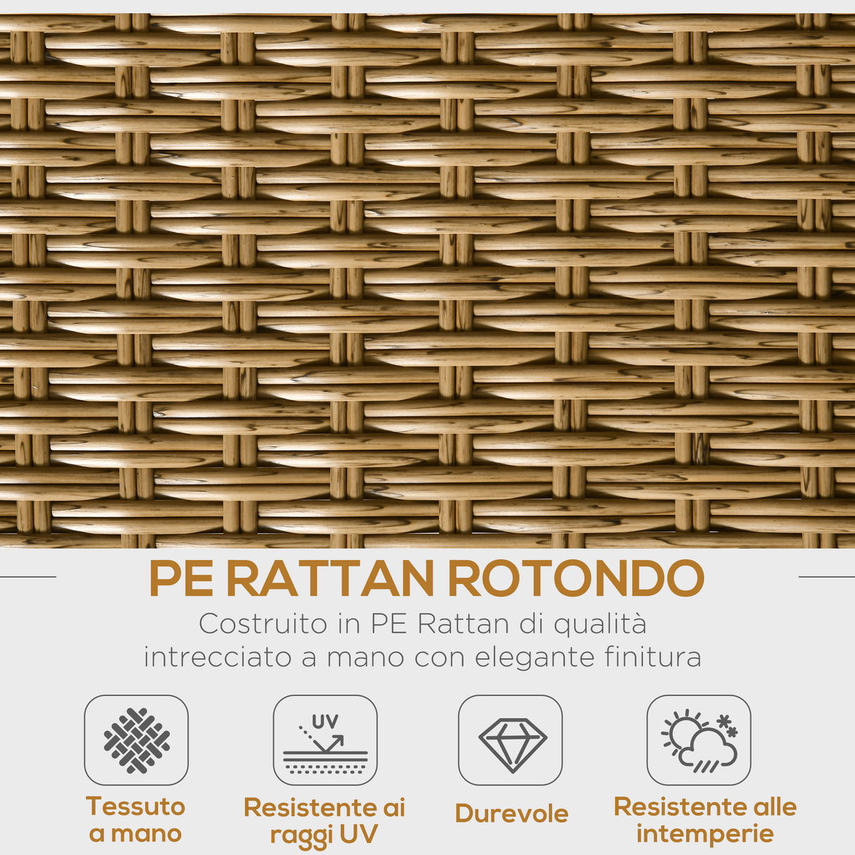 easycomfort easycomfort set mobili da giardino in rattan 5 pezzi salottino da esterno con 2 tavolini divano 3 posti e 2 poltrone con cuscini