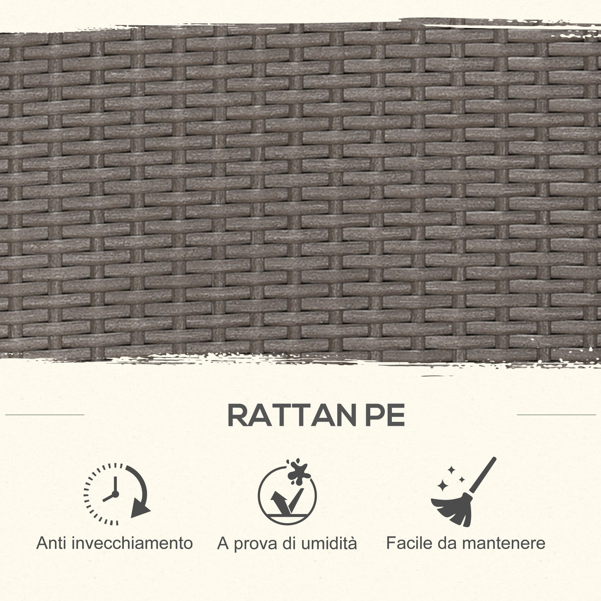 easycomfort easycomfort set mobili da giardino esterno 9 pezzi tavolo con 4 sedie 4 poggiapiedi in rattan grigio