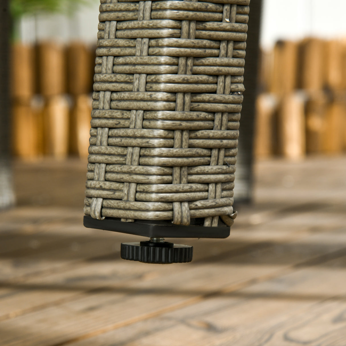 easycomfort easycomfort set da esterni in rattan pe con tavolo e 4 sedie con cuscini grigio