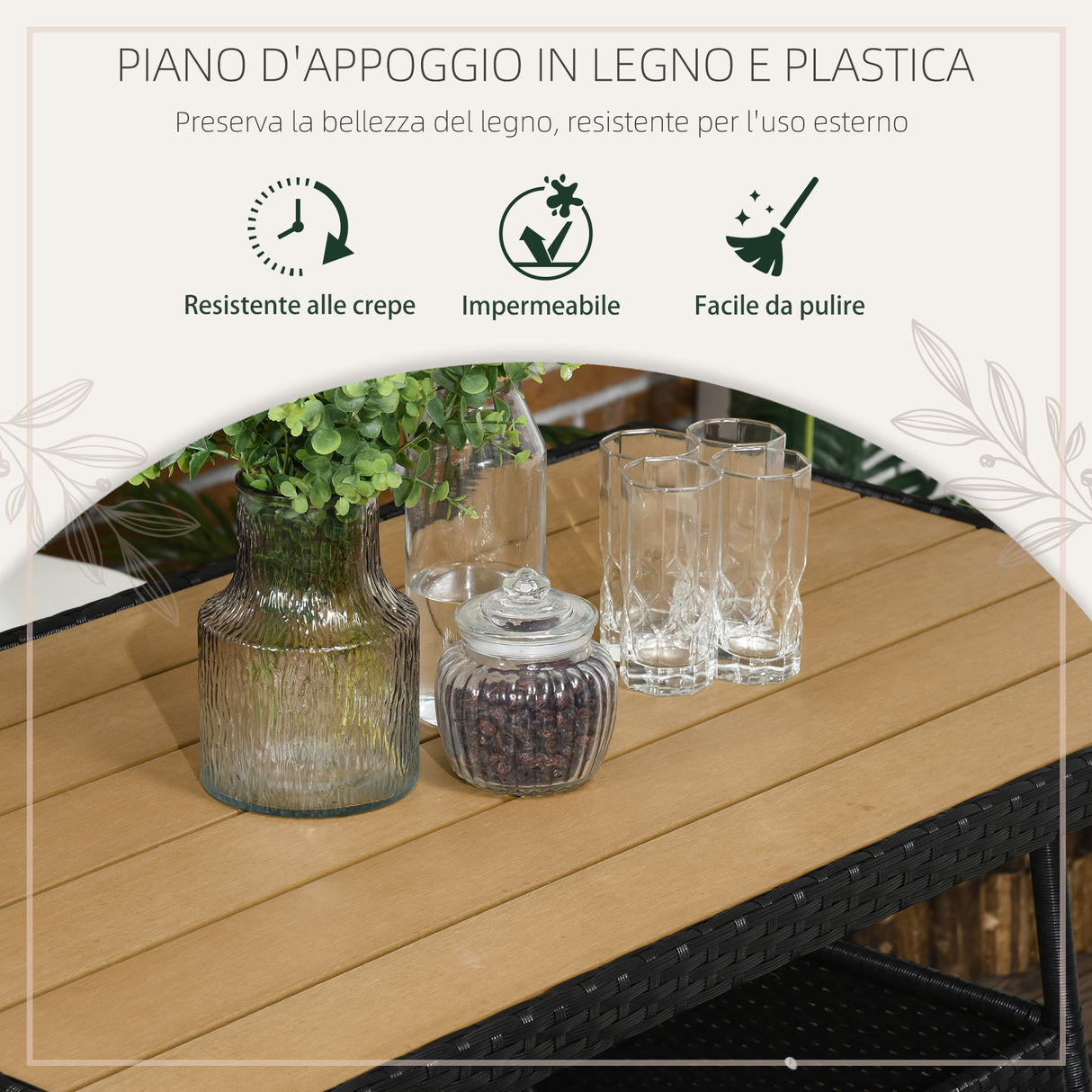 easycomfort easycomfort set da giardino con tavolo e 4 sedie da esterno in acciaio e rattan pe nero