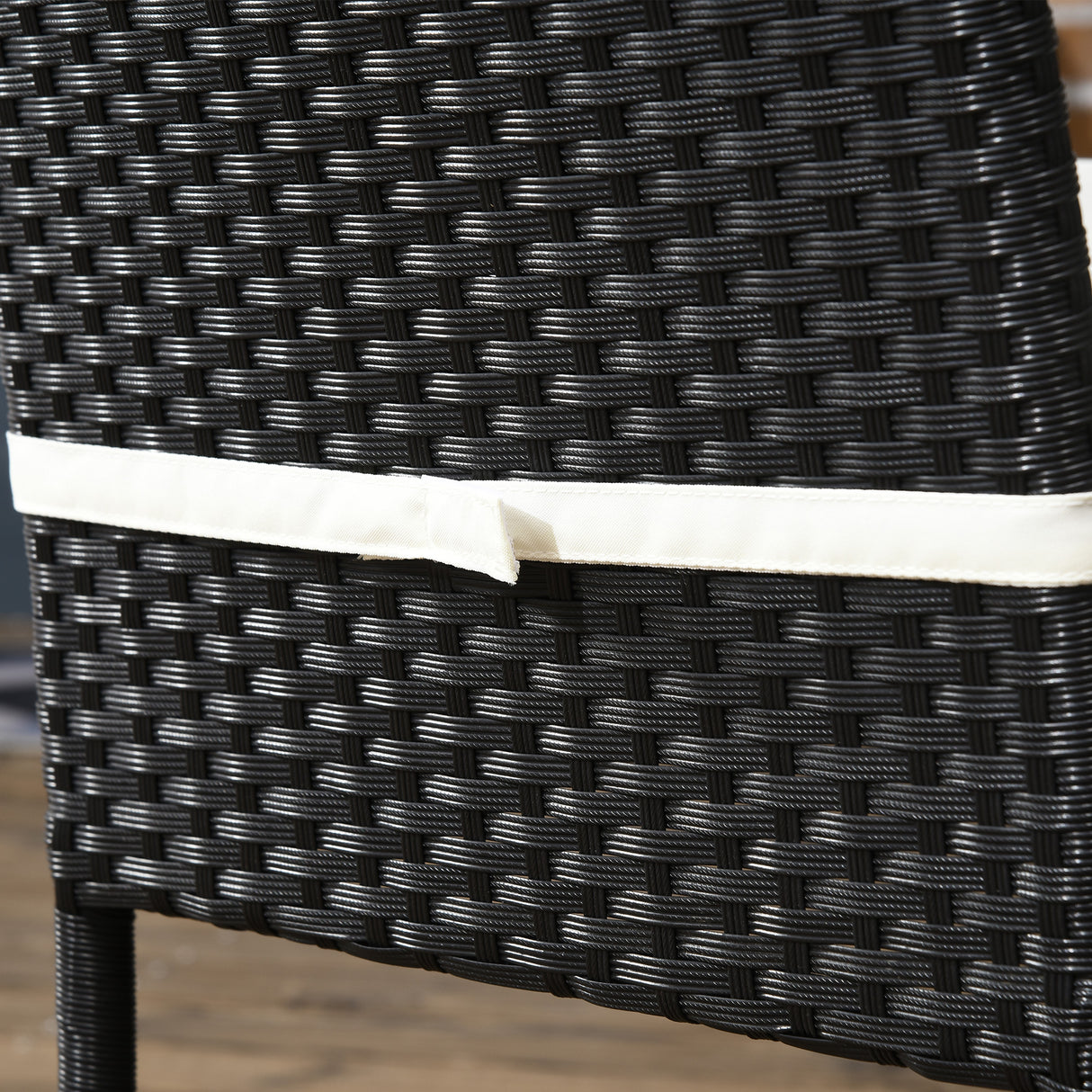 easycomfort easycomfort set da giardino con tavolo e 4 sedie da esterno in acciaio e rattan pe nero