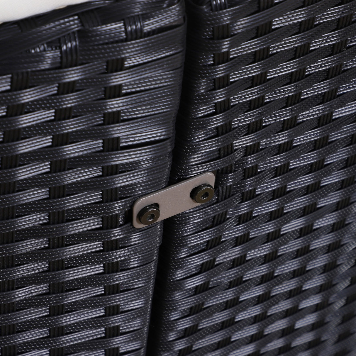 easycomfort easycomfort set componibile divano circolare da esterno in pe rattan nero e beige