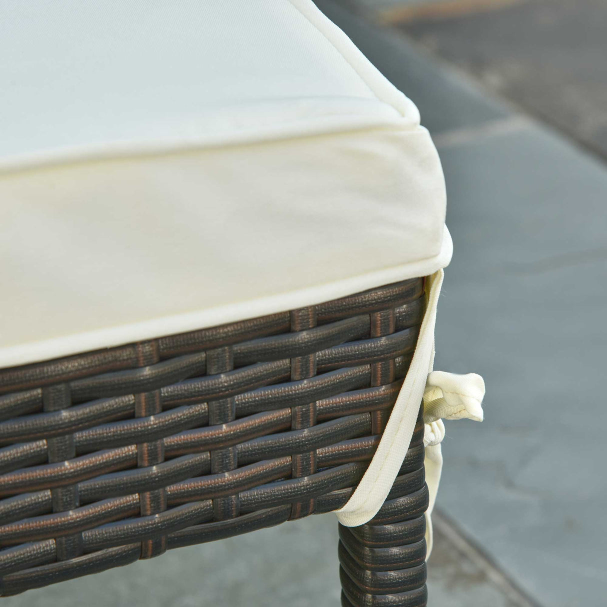 easycomfort easycomfort set 2 lettini prendisole con tavolino in pe rattan marrone