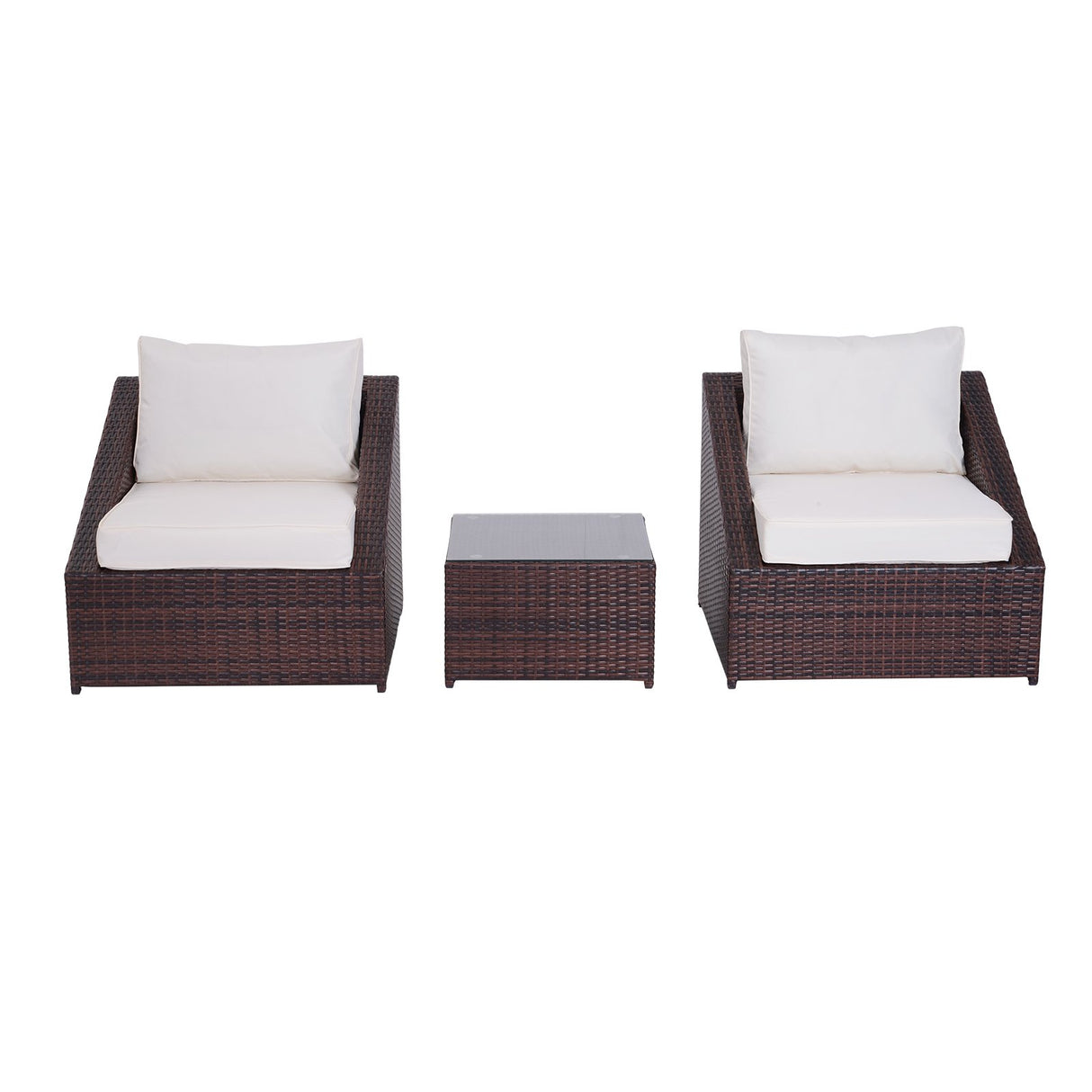 easycomfort easycomfort set mobili da giardino in pe rattan con tavolino e 2 poltrone ean 8055776915197