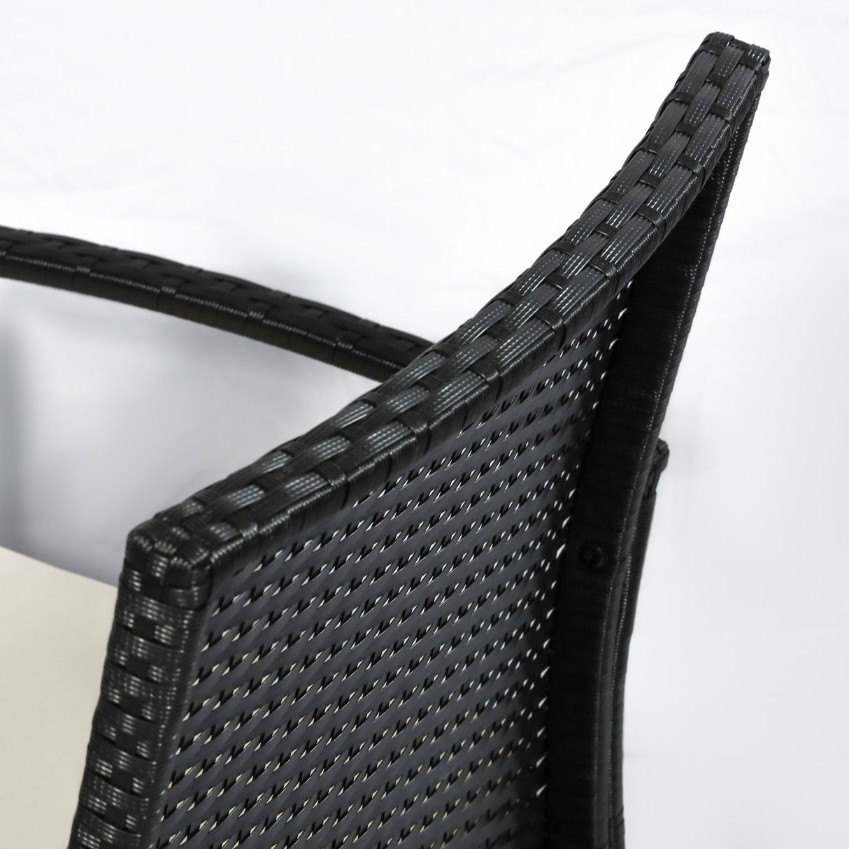 easycomfort easycomfort salotto da giardino in pe rattan con tavolino 2 poltrone e divano con cuscini nero ean 8054144139326