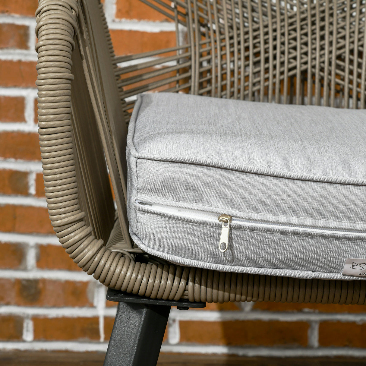 easycomfort easycomfort set tavolino e sedie da giardino 3 pezzi in rattan pe e acciaio con 2 sedie moderne e 1 tavolino da caffe