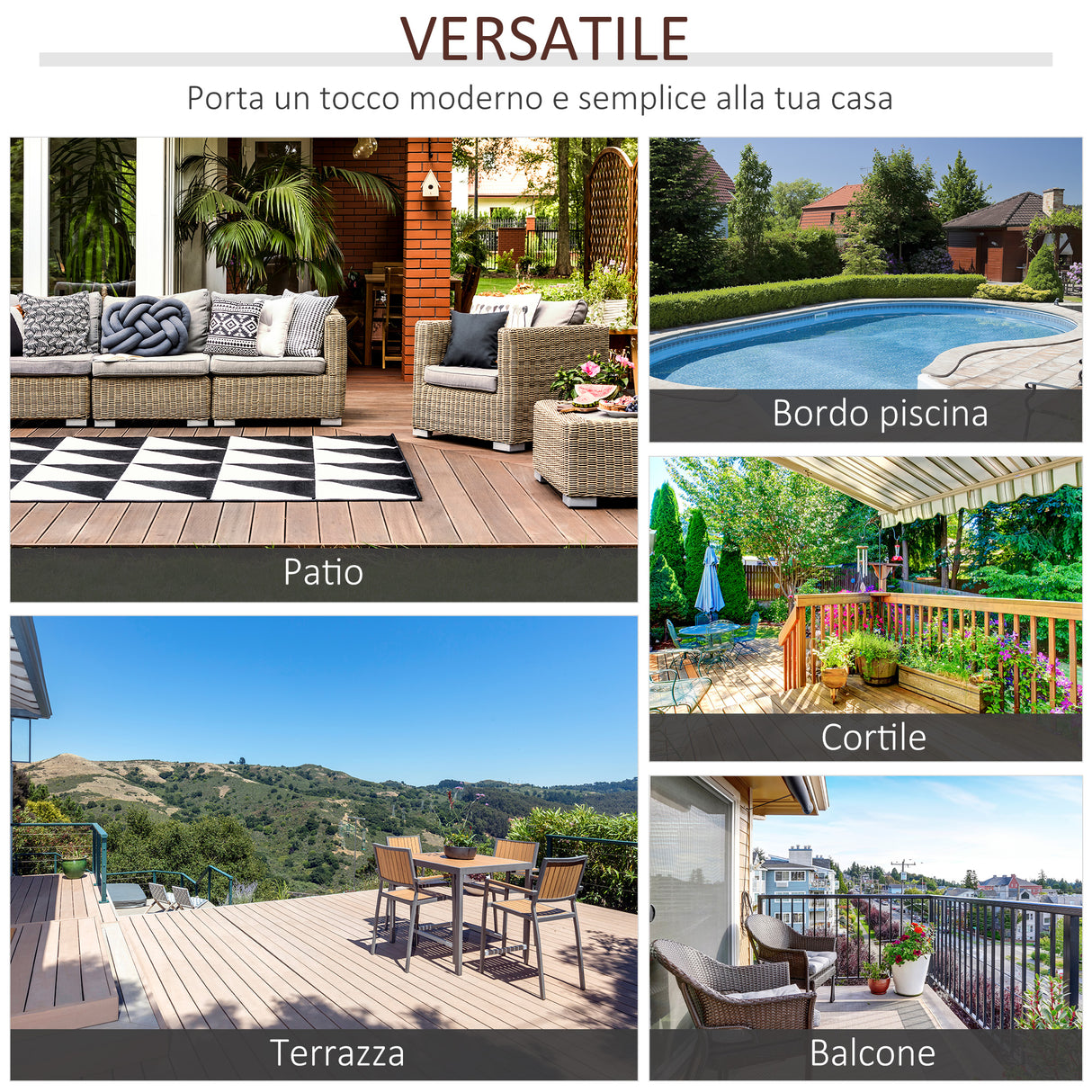 easycomfort easycomfort tavolino in rattan sintetico da esterno giardino terrazzo impermeabile grigio 45x45x44cm ean 8054111847230