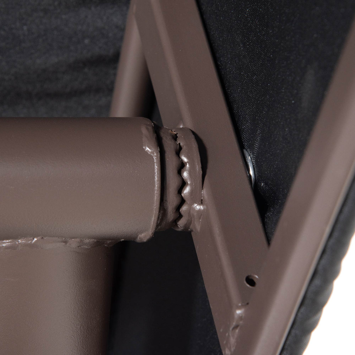 easycomfort easycomfort dondolo da giardino 3 posti in rattan pe e metallo con tettuccio e cuscini sfoderabili 198x124x179cm marrone