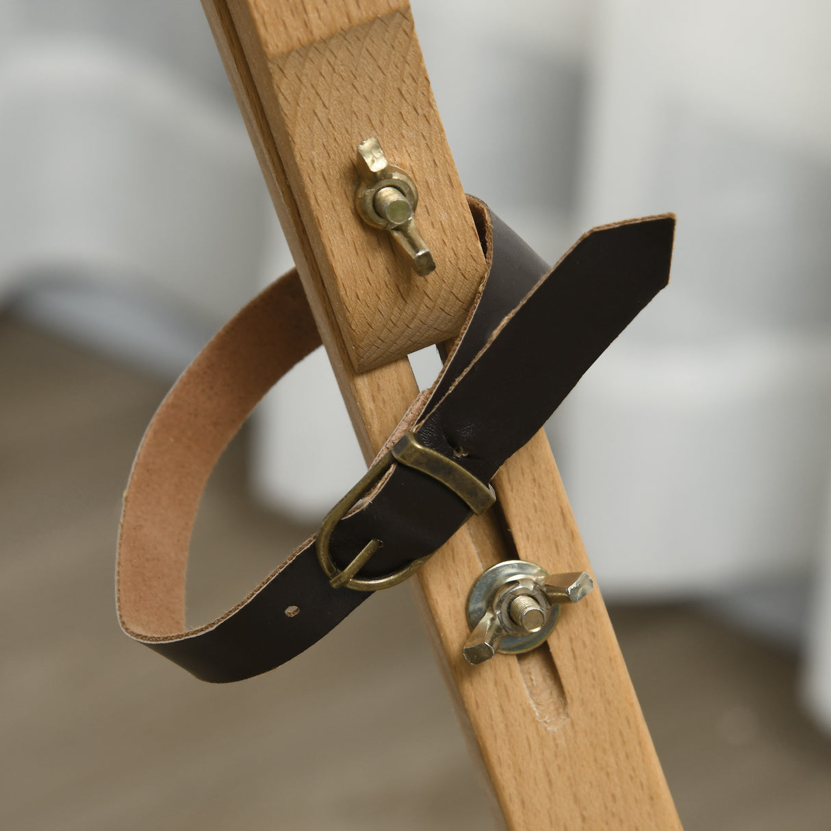 easycomfort easycomfort cavalletto per pittura salvaspazio in legno di faggio con altezza e angolazione regolabile 93x84x183 cm