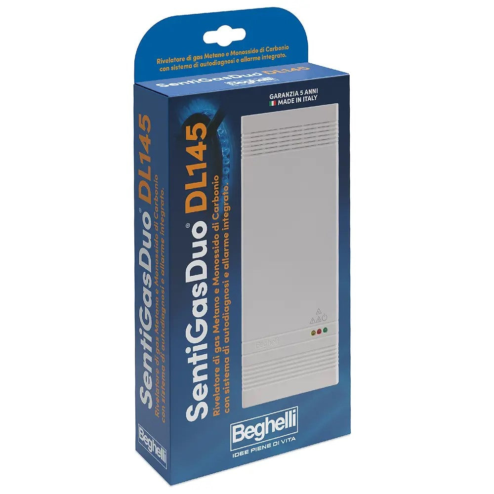 beghelli rivelatore di gas metano e monossido di carbonio beghelli sentigas duo dl145 ean 8002219908865
