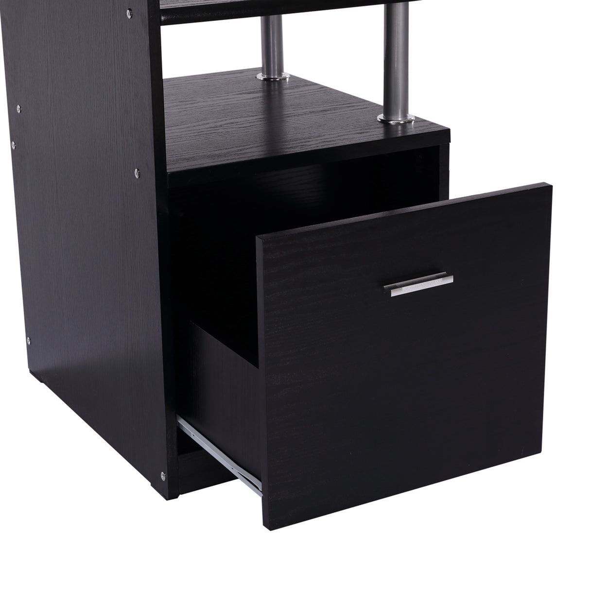 easycomfort easycomfort scrivania pc moderna con cassetti in legno nero per ufficio ean 8054144130231