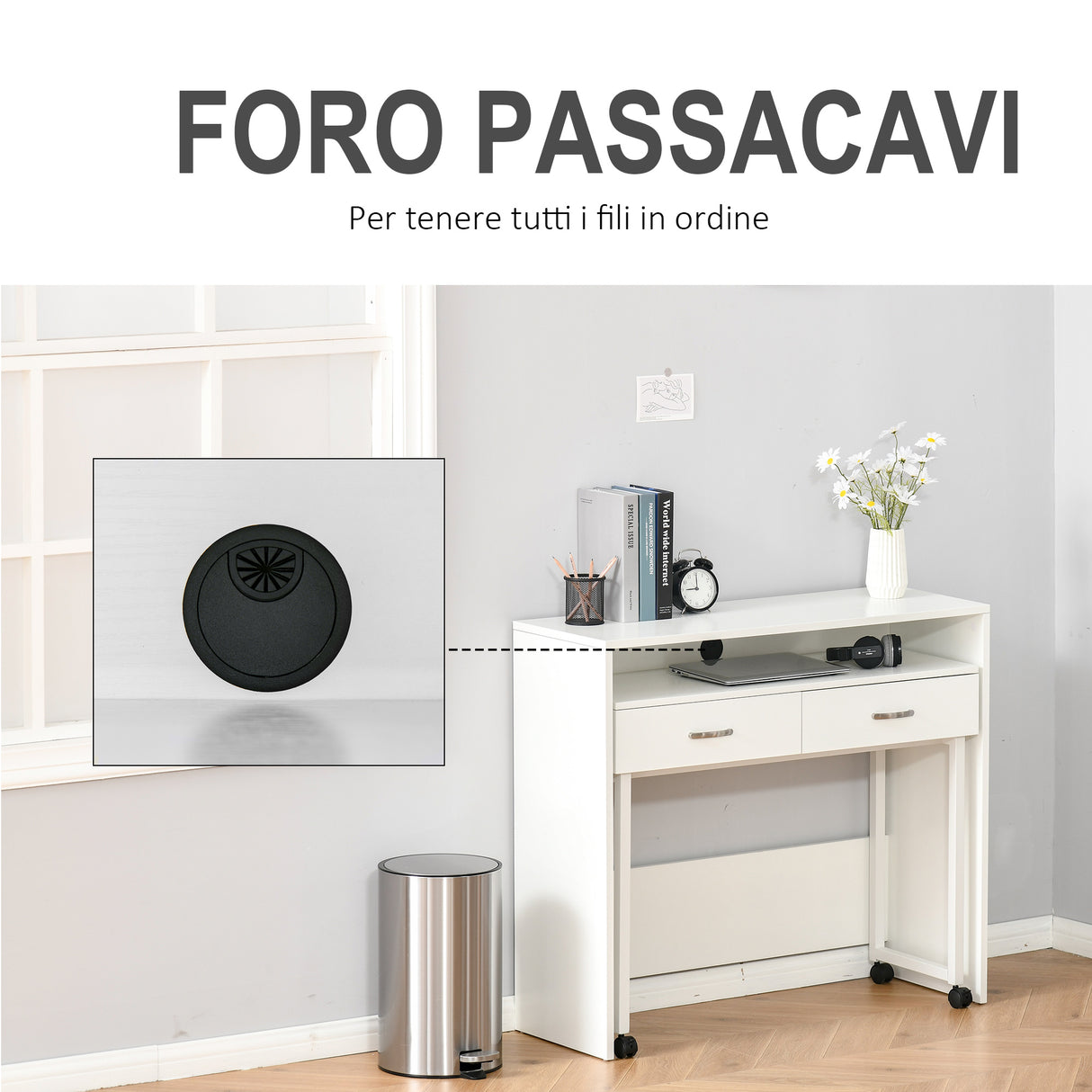 easycomfort easycomfort scrivania per camera e ufficio con cassetti e ruote postazione di lavoro doppia o singola 100x36x88cm bianco