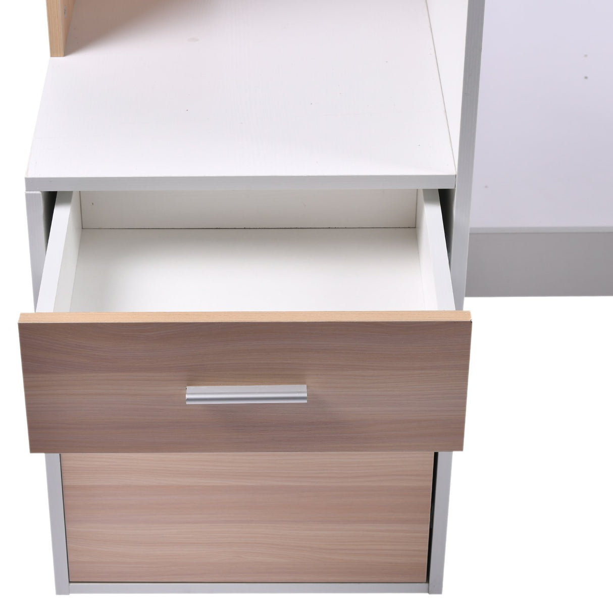 easycomfort easycomfort moderna scrivania per computer con ripiani in legno mdf 137x55x92cm ean 8054111846738