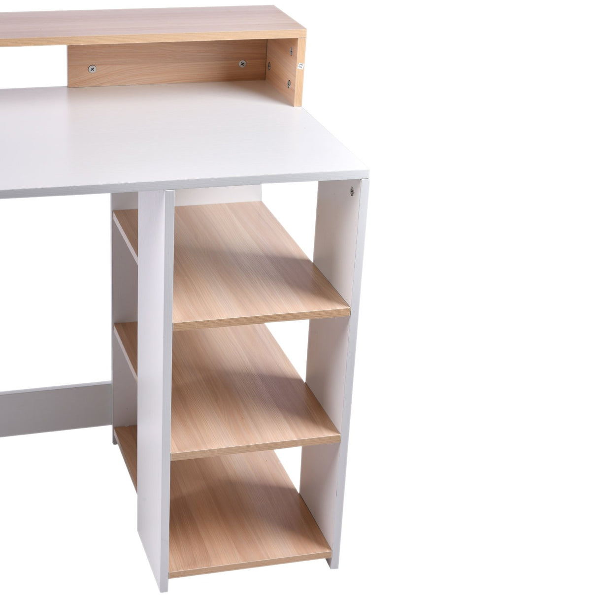 easycomfort easycomfort moderna scrivania per computer con ripiani in legno mdf 137x55x92cm ean 8054111846738