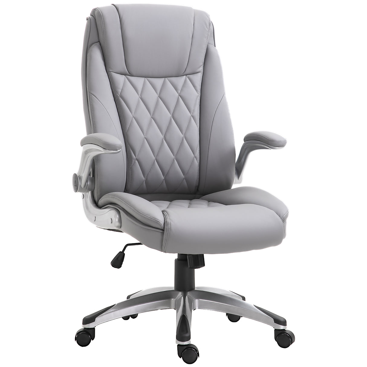 easycomfort easycomfort sedia da ufficio ergonomica con imbottitura altezza regolabile e 5 ruote 69 5x76x113 121 cm grigio