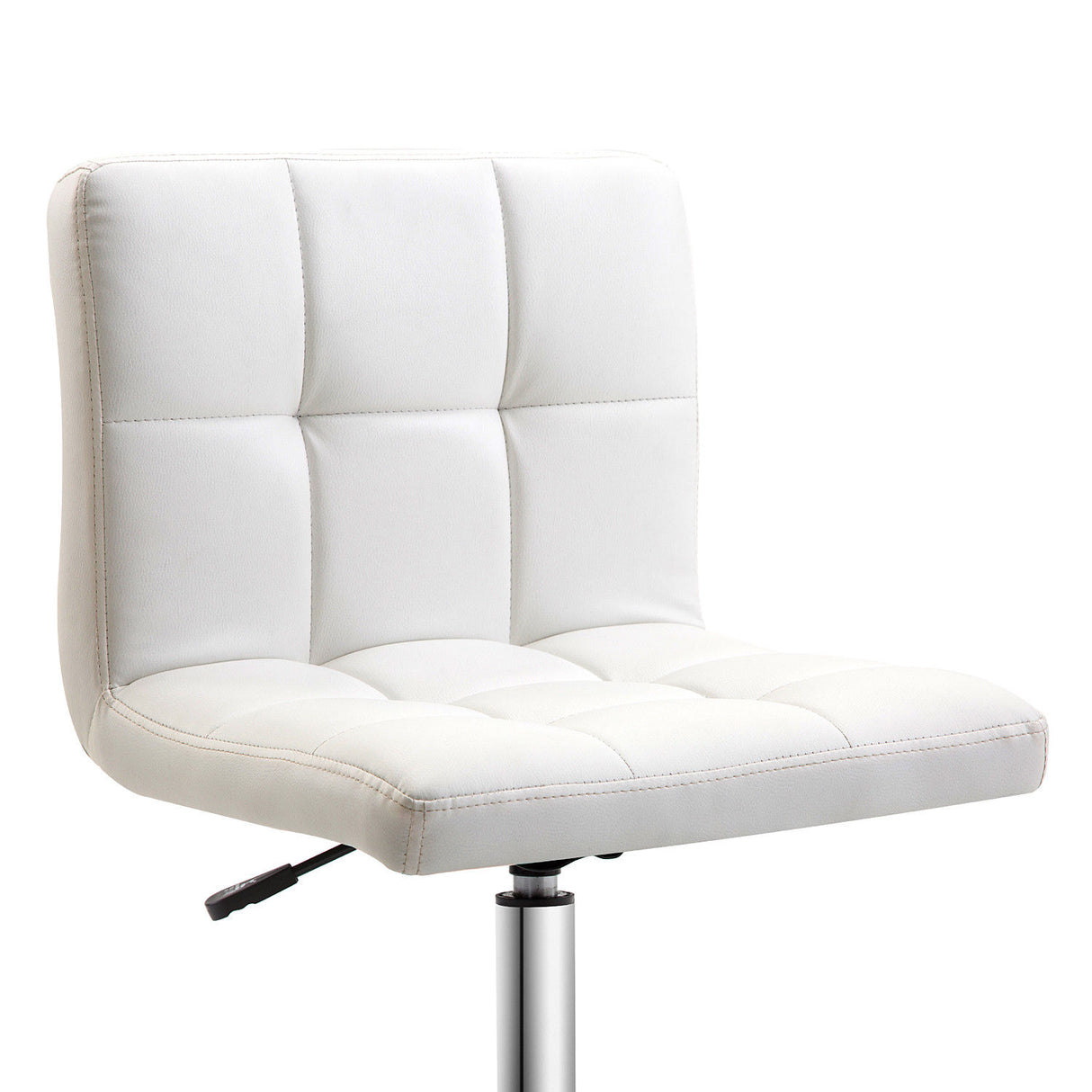 easycomfort easycomfort sedia girevole regolabile in pelle sintetica bianca 46x51x76 88cm ean 8054111848343