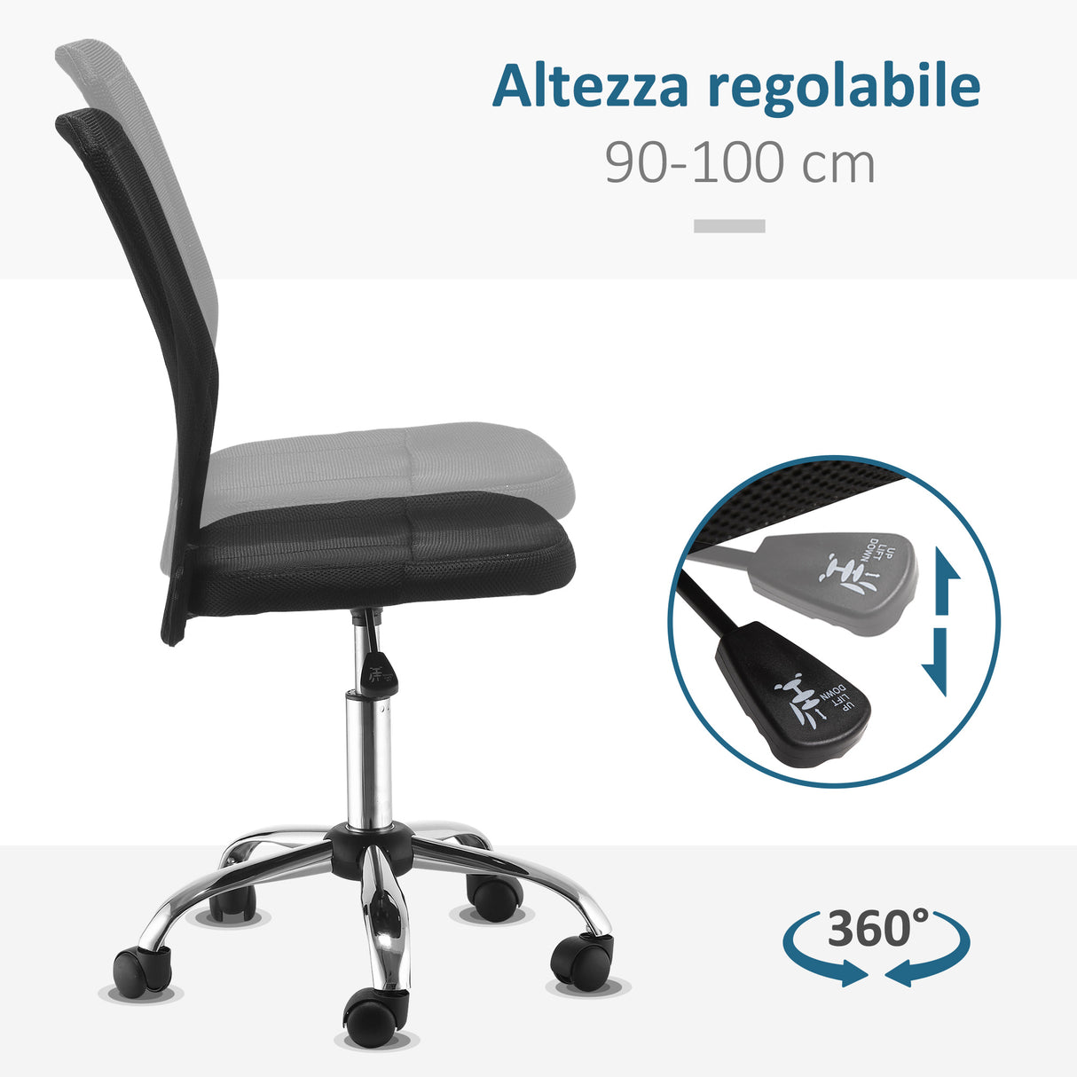 easycomfort easycomfort sedia da ufficio ergonomica girevole 5 ruote altezza regolabile ean 8054111843478