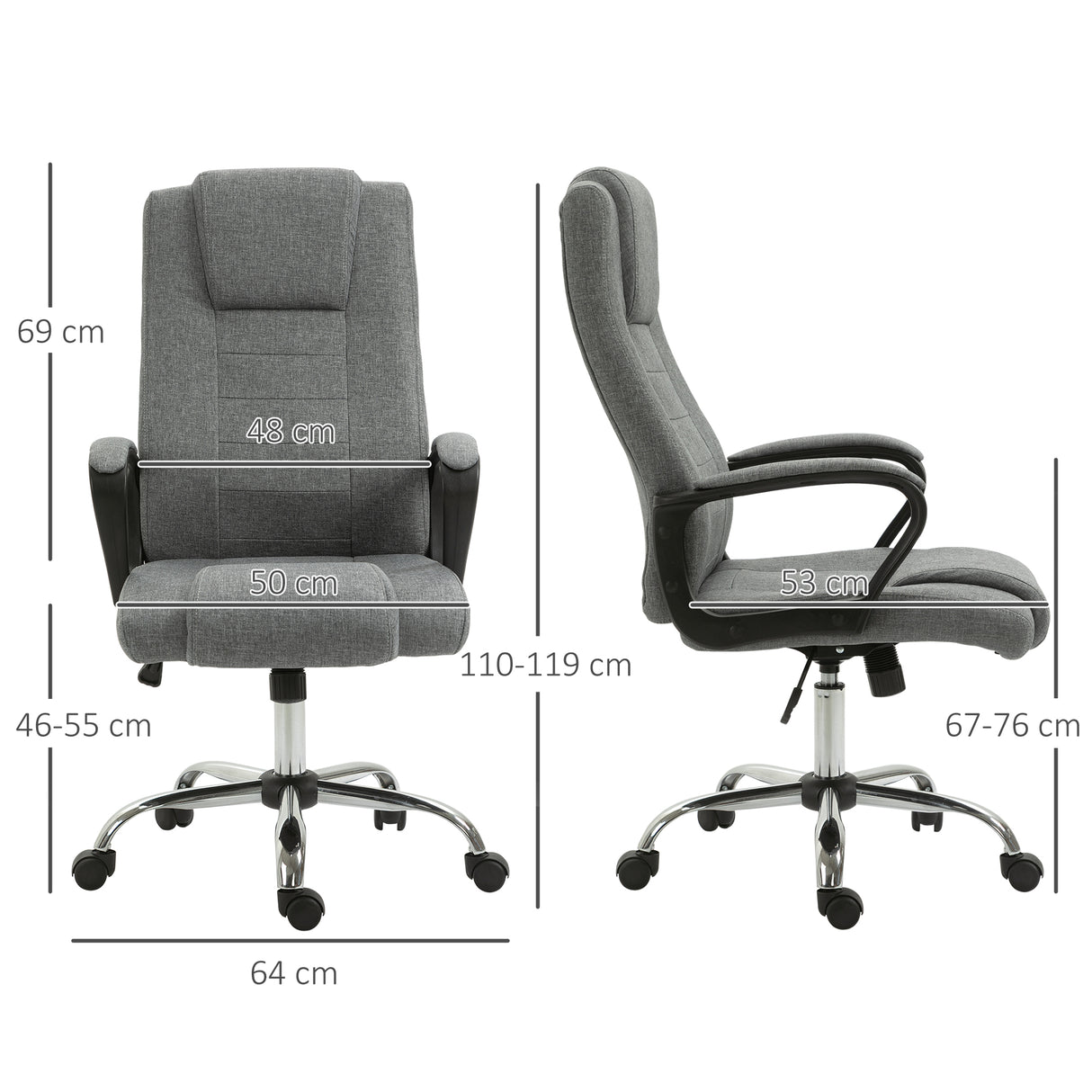 easycomfort easycomfort sedia ufficio poltrona da ufficio ergonomica sedia scrivania con altezza e inclinazione regolabile grigio ean 8055776912868