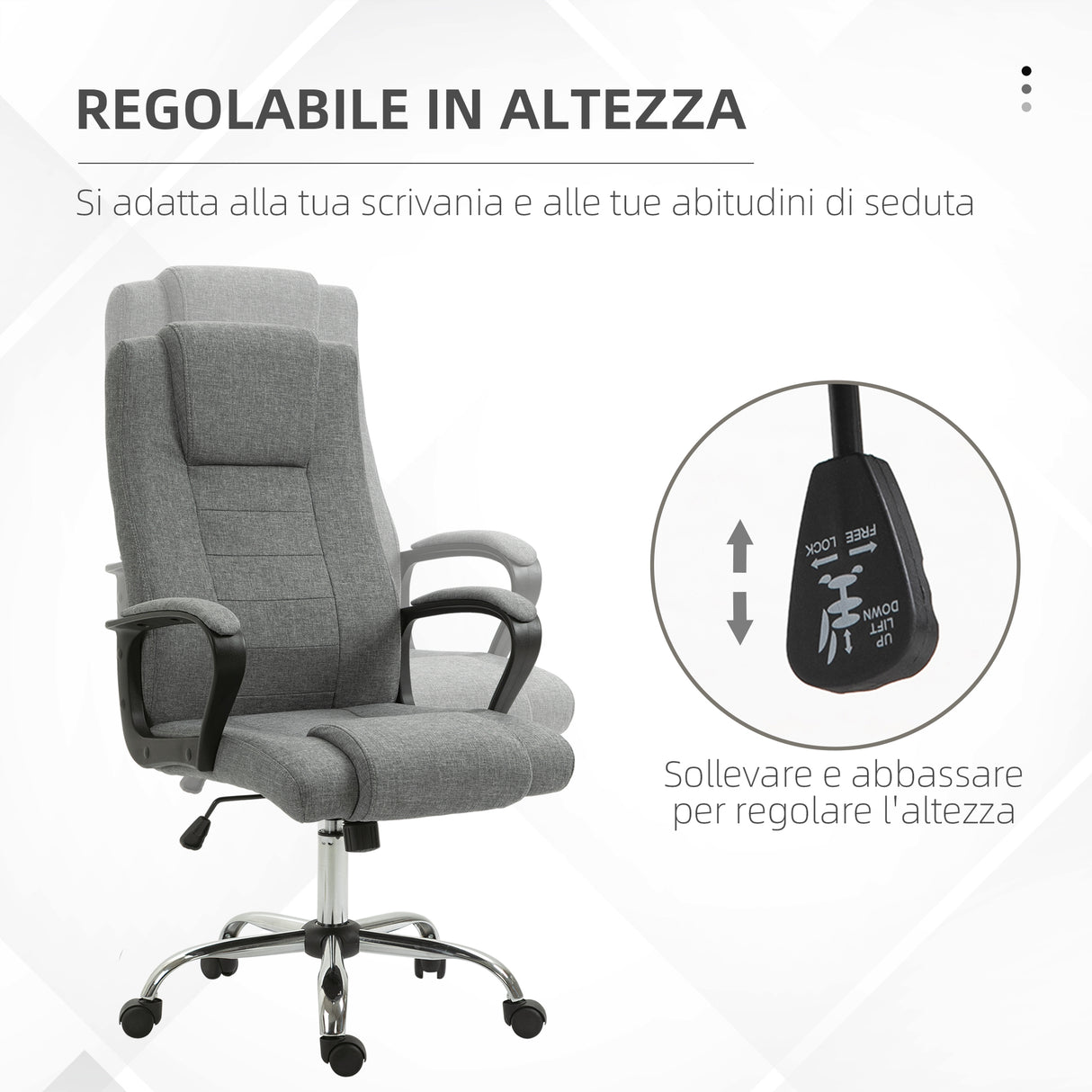 easycomfort easycomfort sedia ufficio poltrona da ufficio ergonomica sedia scrivania con altezza e inclinazione regolabile grigio ean 8055776912868