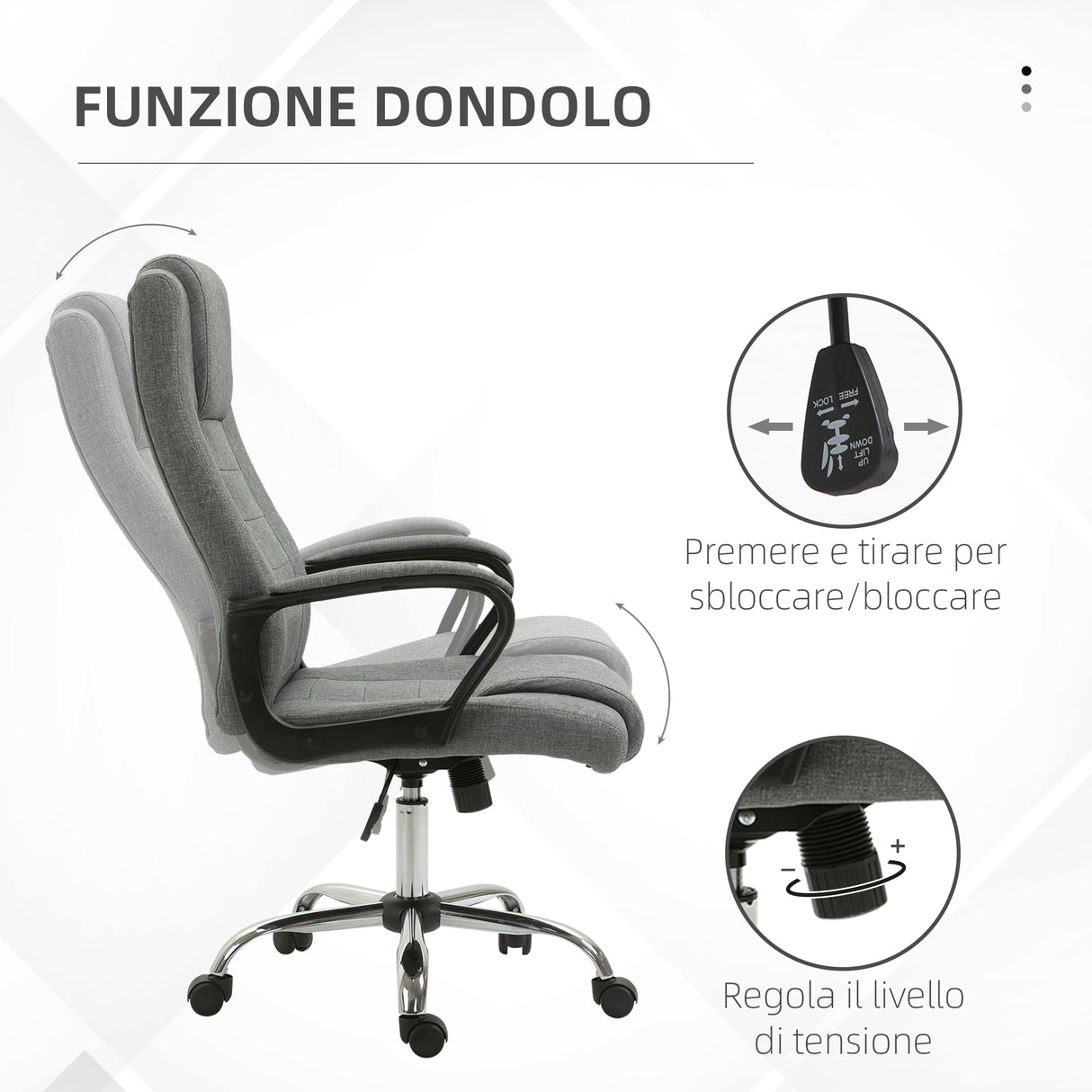 easycomfort easycomfort sedia ufficio poltrona da ufficio ergonomica sedia scrivania con altezza e inclinazione regolabile grigio ean 8055776912868