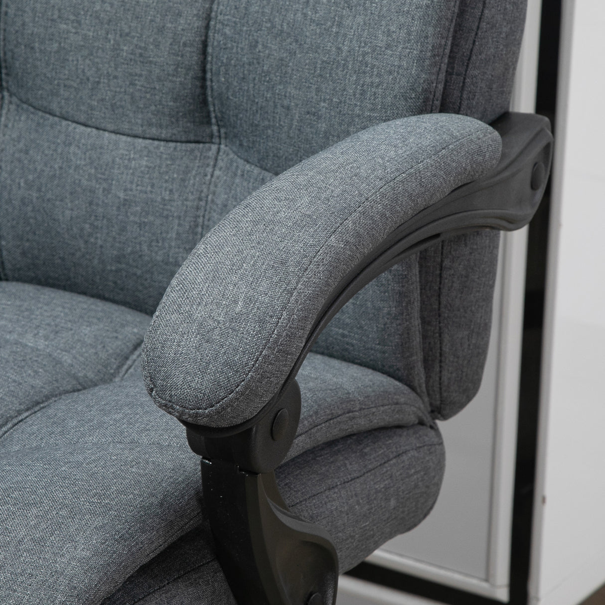 easycomfort easycomfort sedia da ufficio ergonomica reclinabile con poggiatesta e poggiapiedi estraibile grigio