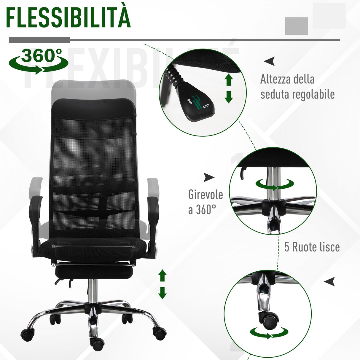 easycomfort easycomfort poltrona da ufficio ergonomica altezza regolabile reclinabile per casa nero ean 8054144135687