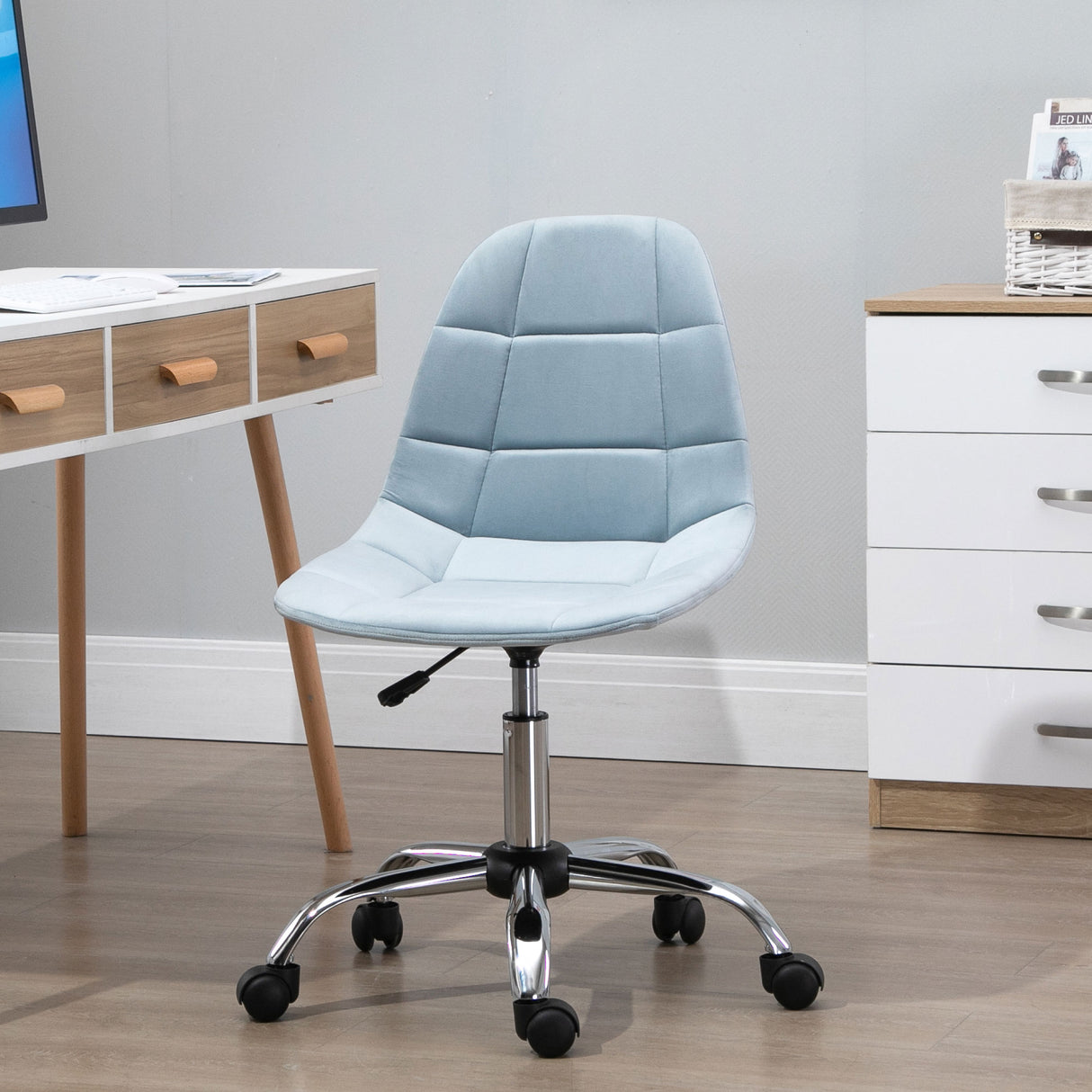 easycomfort easycomfort sedia girevole per scrivania ufficio ergonomica regolabile azzurro ean 8054144136592