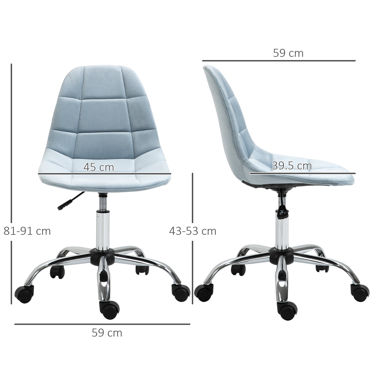 easycomfort easycomfort sedia girevole per scrivania ufficio ergonomica regolabile azzurro ean 8054144136592