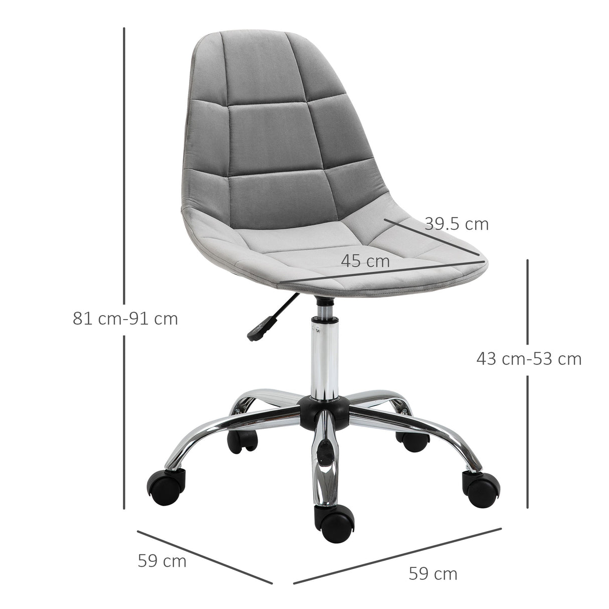 easycomfort easycomfort sedia girevole per scrivania ufficio ergonomica regolabile grigio ean 8054144136615