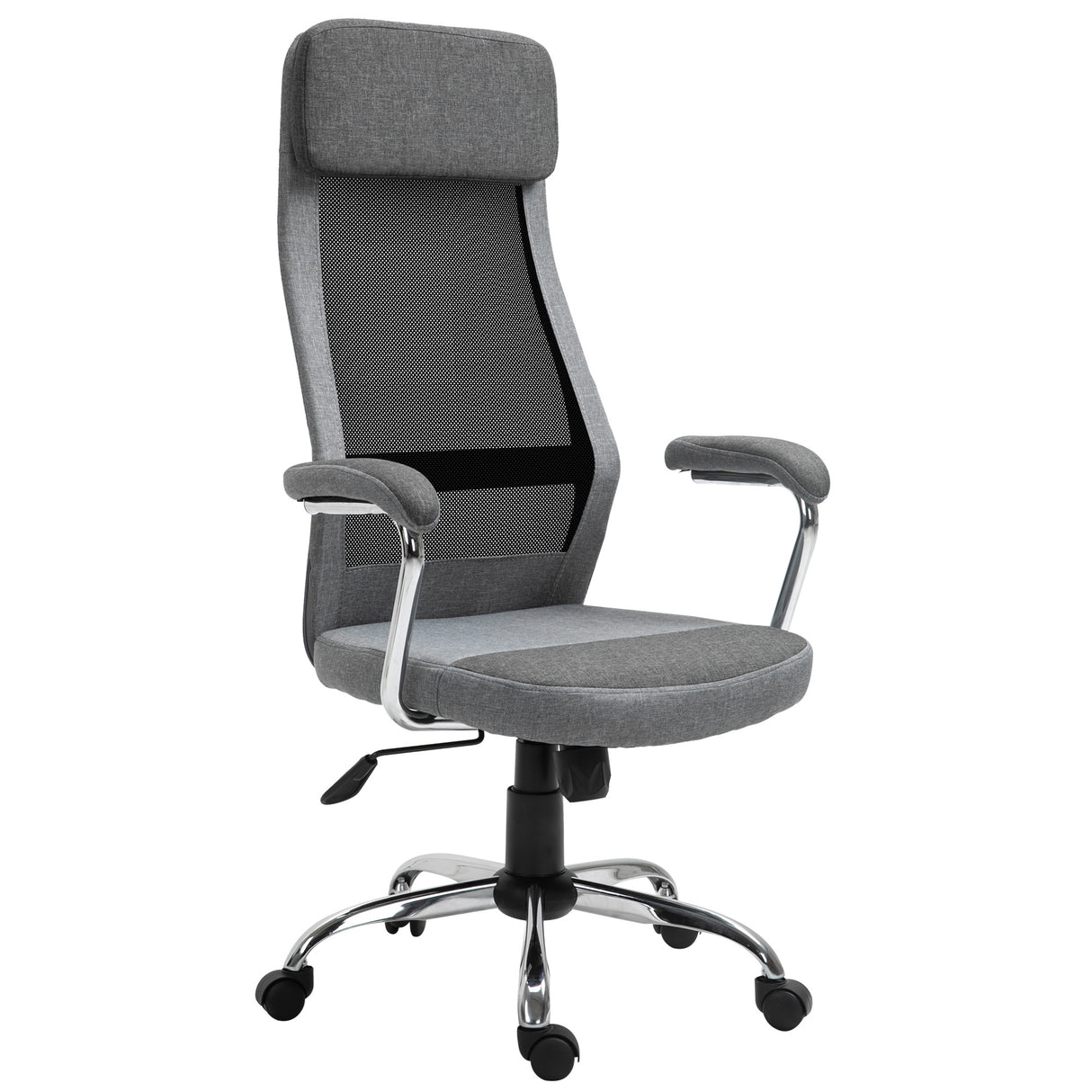 easycomfort easycomfort sedia da ufficio ergonomica girevole altezza regolabile e dondolamento in tessuto a rete grigio