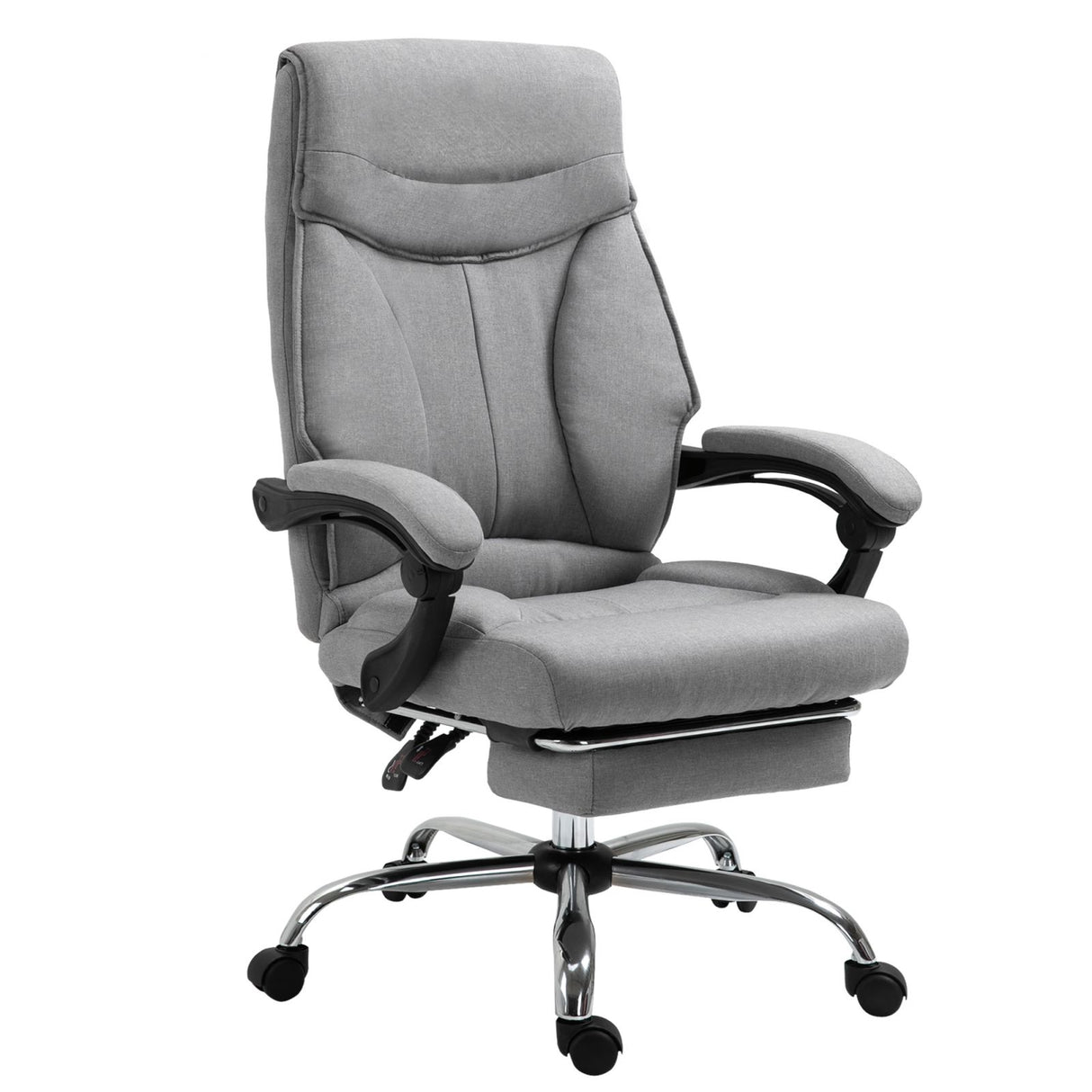 easycomfort easycomfort sedia ergonomica con poggiapiedi retrattile da ufficio altezza regolabile grigio