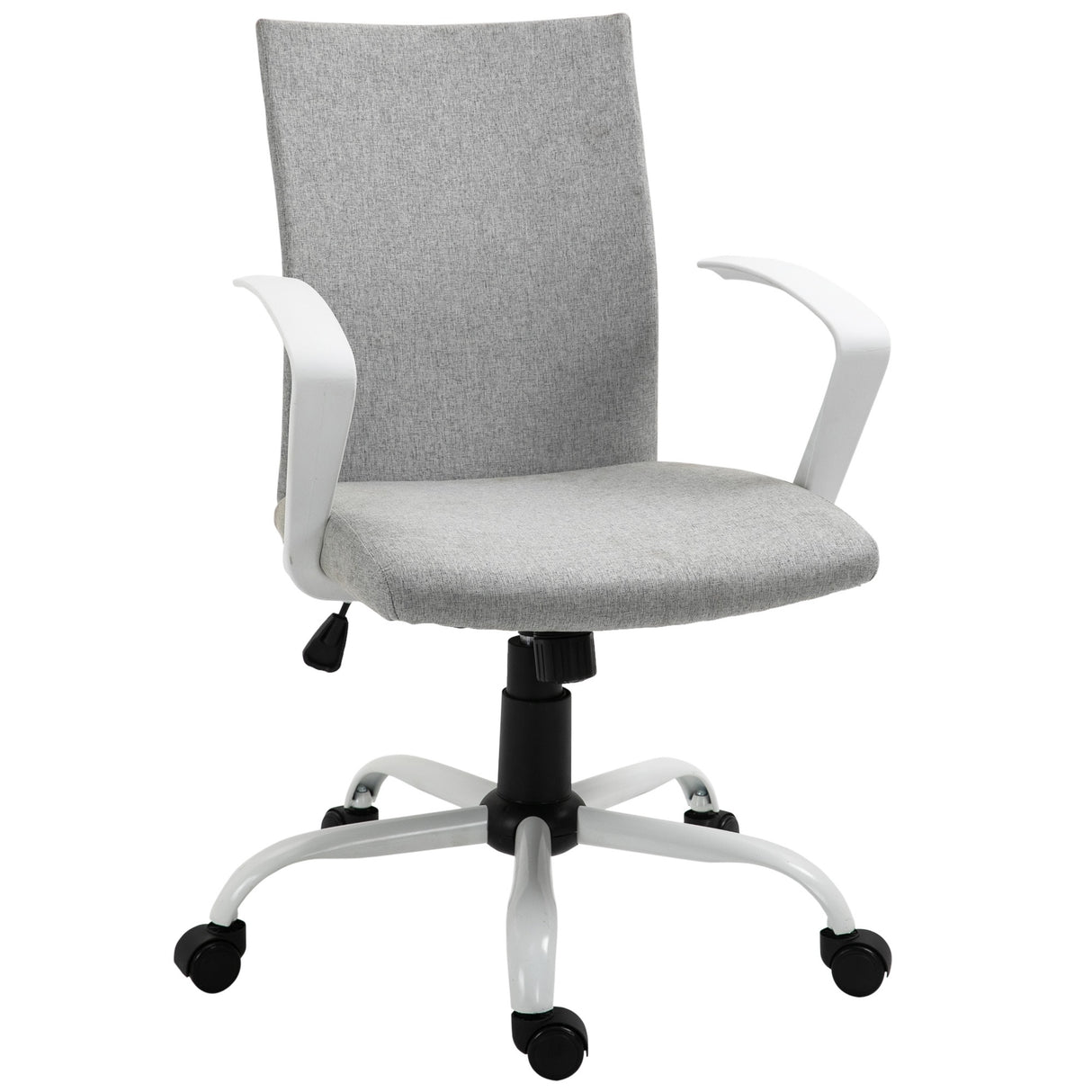 easycomfort easycomfort sedia ergonomica e girevole da ufficio altezza regolabile in tessuto grigio 61x61x89 99cm