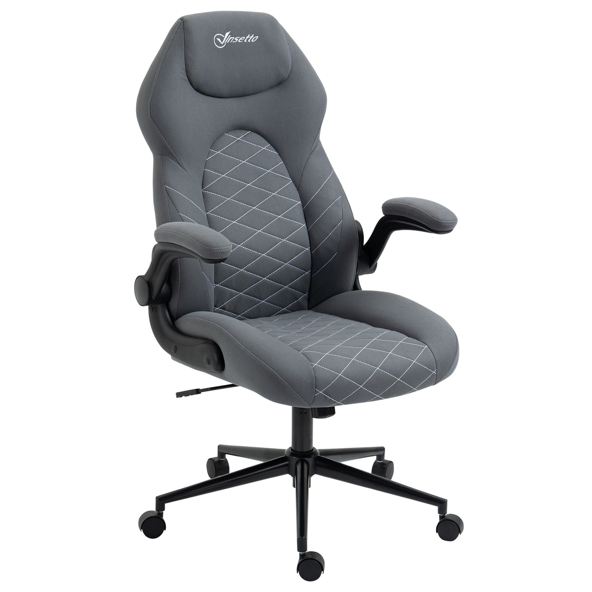 easycomfort easycomfort sedia da ufficio ergonomica e reclinabile ad altezza regolabile 65 5x69 5x112 122 cm grigio scuro