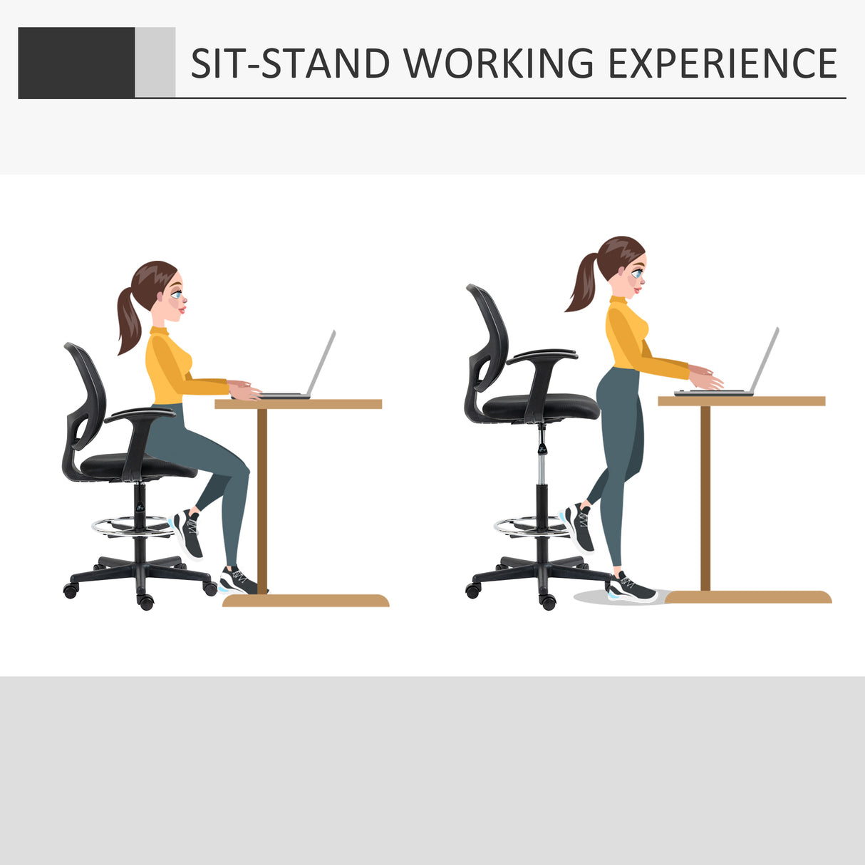 easycomfort easycomfort sedia da ufficio ad altezza regolabile con braccioli rotelle e seduta imbottita 60x56x110 132 cm nera