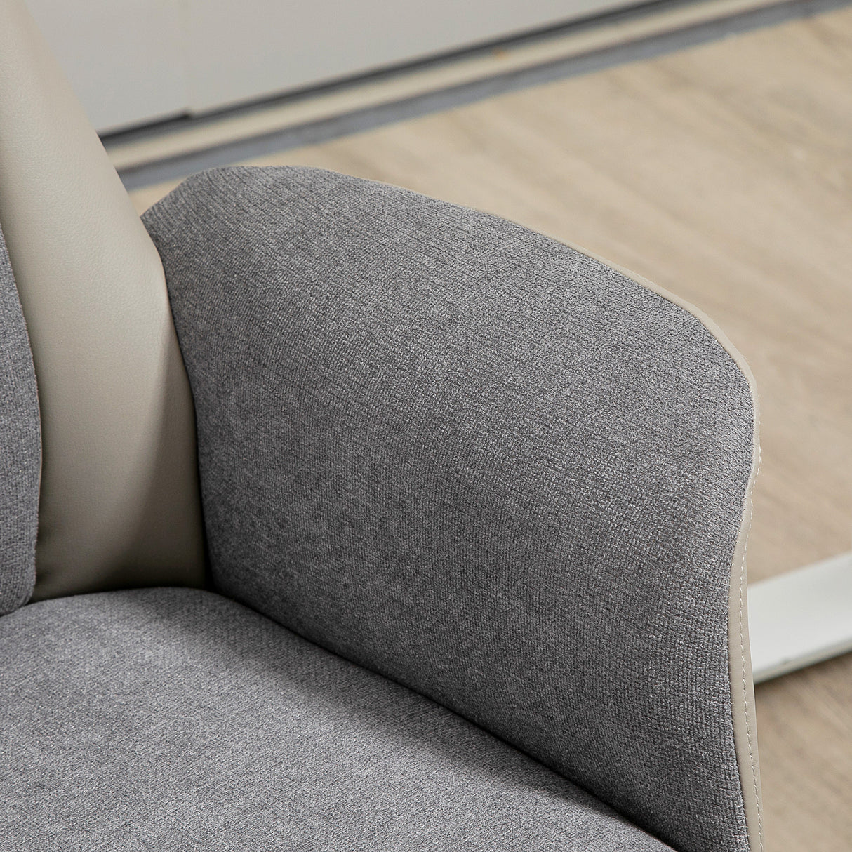 easycomfort easycomfort sedia da ufficio elegante a 2 tessuti sedia ergonomica ad altezza regolabile 65x72x108 118 cm grigia