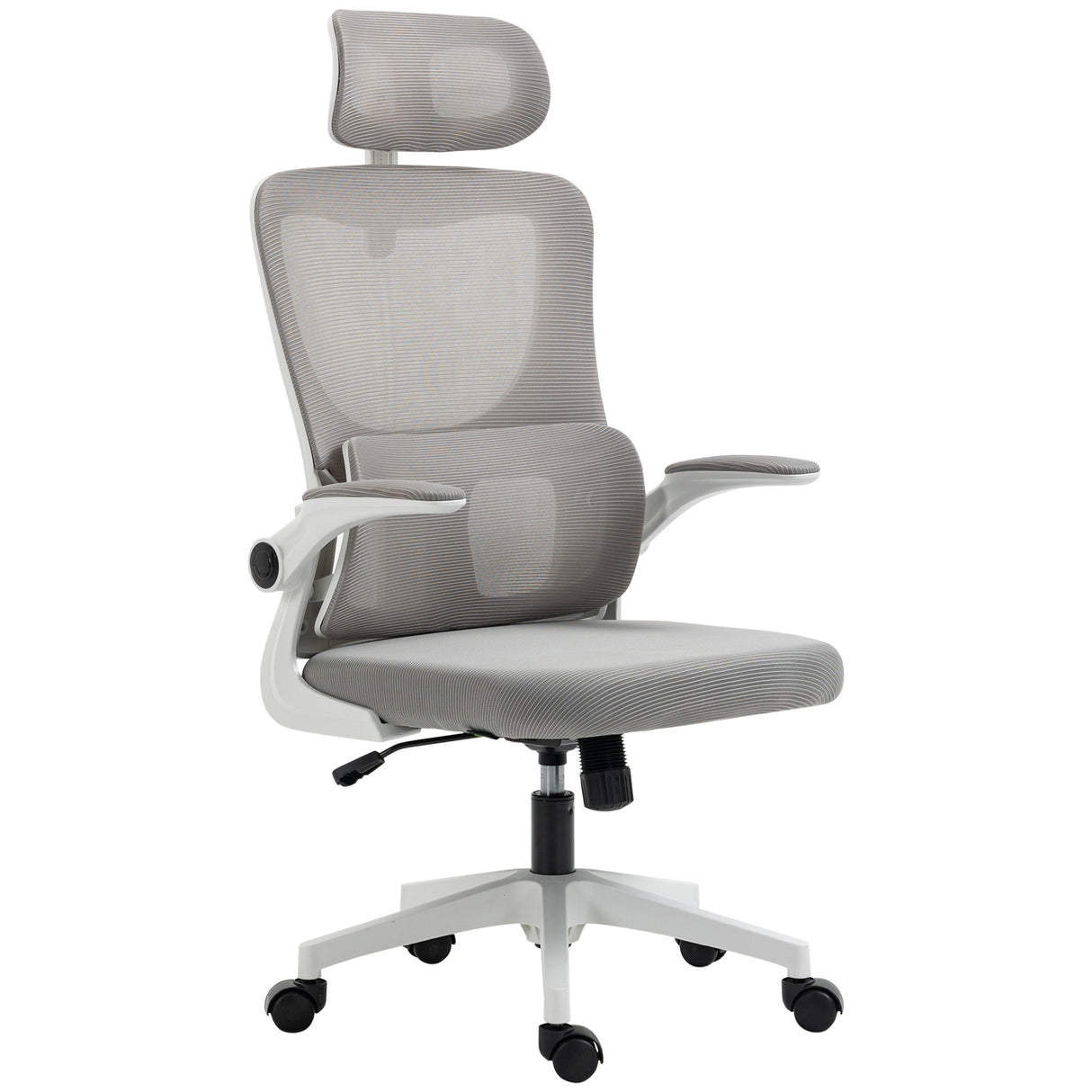 easycomfort easycomfort sedia da ufficio ergonomica ad altezza regolabile con poggiapiedi e poggiatesta 60x59x114 122 cm grigio