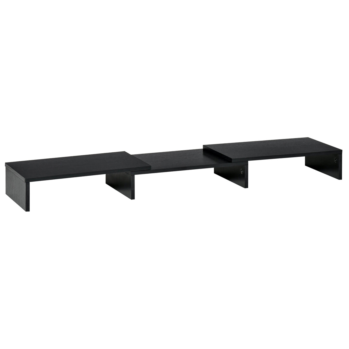 easycomfort easycomfort supporto monitor in mdf con lunghezza e angolazione regolabile 80 117x23 5x10 cm nero