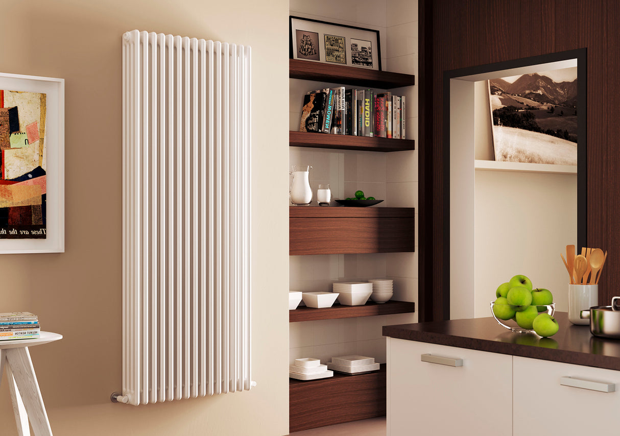 cordivari batteria completa radiatore termosifone in acciaio tubolare cordivari ardesia 4 colonne da 3 a 16 elementi h 2000 mm interasse 1944 mm tappi e riduzioni inclusi 3 elementi h. 2000 ean 99024055