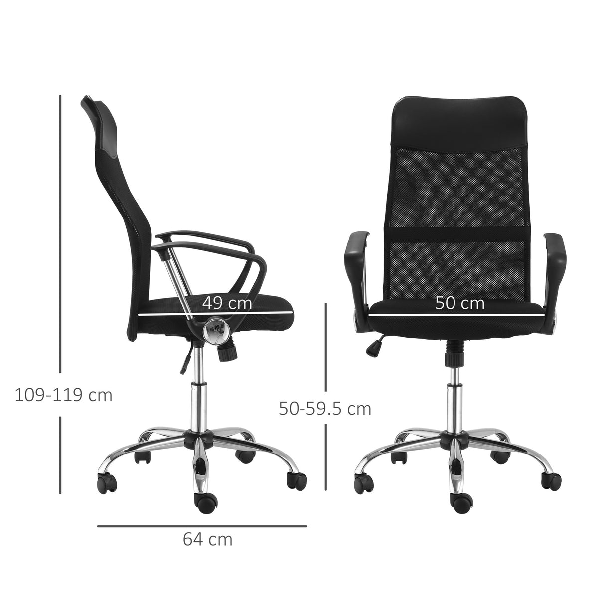 easycomfort easycomfort sedia ergonomica da ufficio girevole e dondolo con ruote altezza regolabile e schienale a rete nero