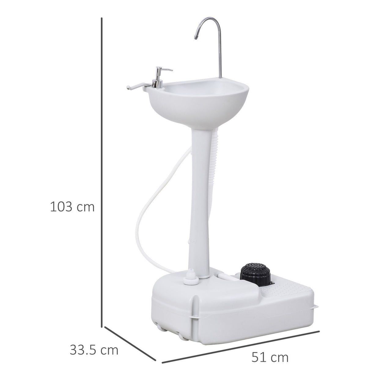 easycomfort easycomfort lavabo portatile da campeggio con 2 ruote maniglia serbatoio acqua 17l e serbatoio sapone 3.5l ean 8054144136905