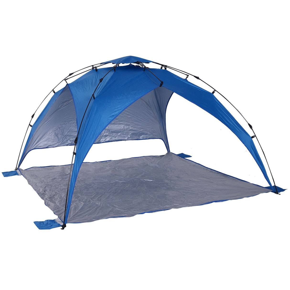 easycomfort easycomfort tenda da spiaggia pop up con corde e paletti in poliestere blu ean 8054144137667