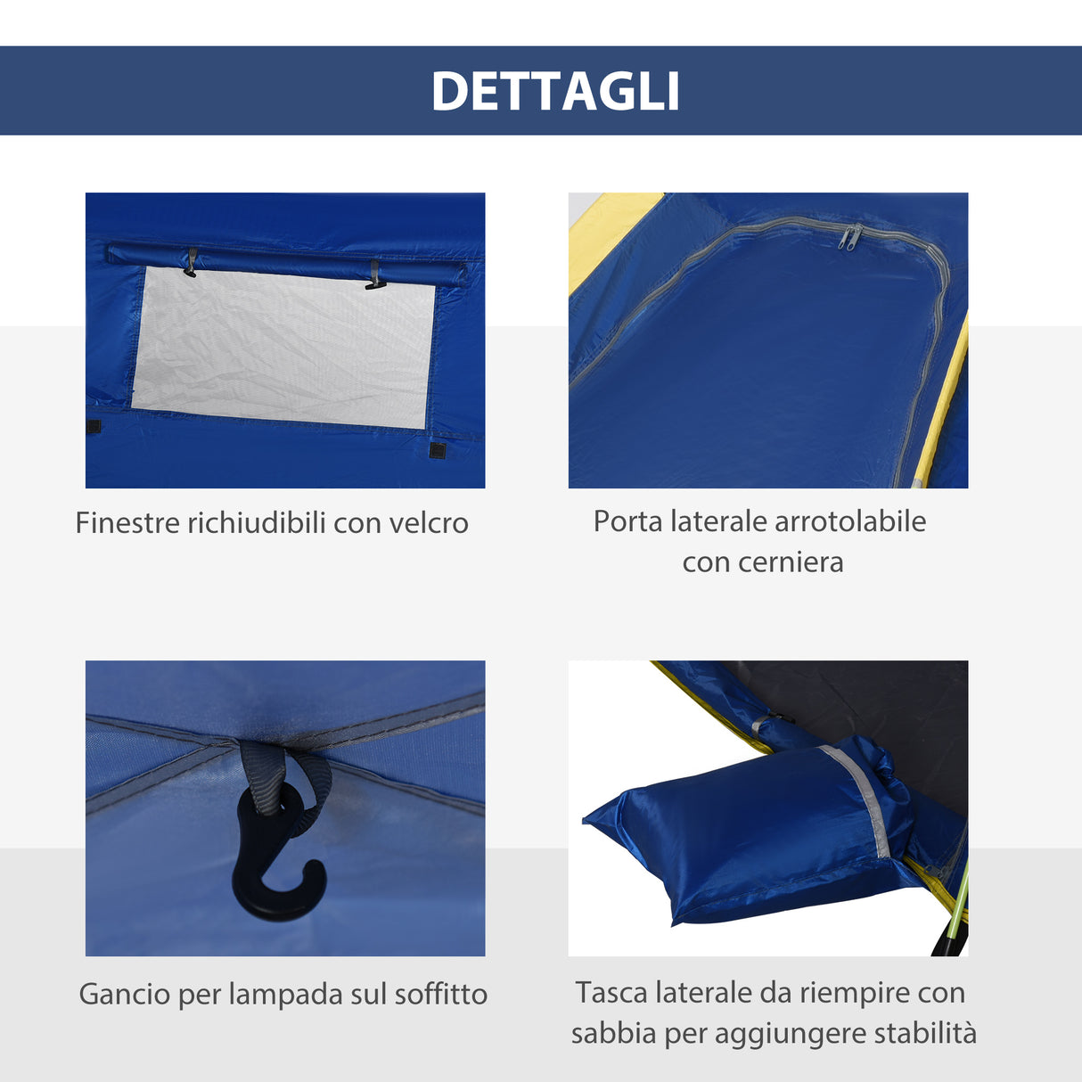 easycomfort easycomfort tenda da spiaggia pop up con finestre traforate e porta richiudibile ean 8054144132099