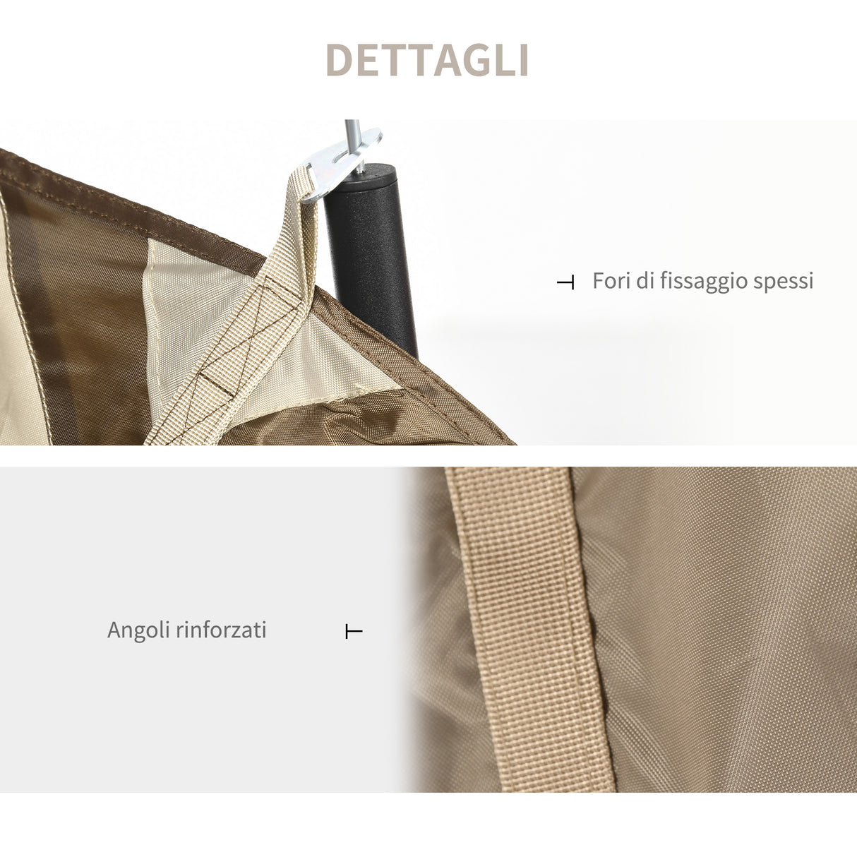 easycomfort easycomfort telo ombreggiante protettivo in tessuto oxford con borsa funi picchetti e aste incluse 300x500x240 cm