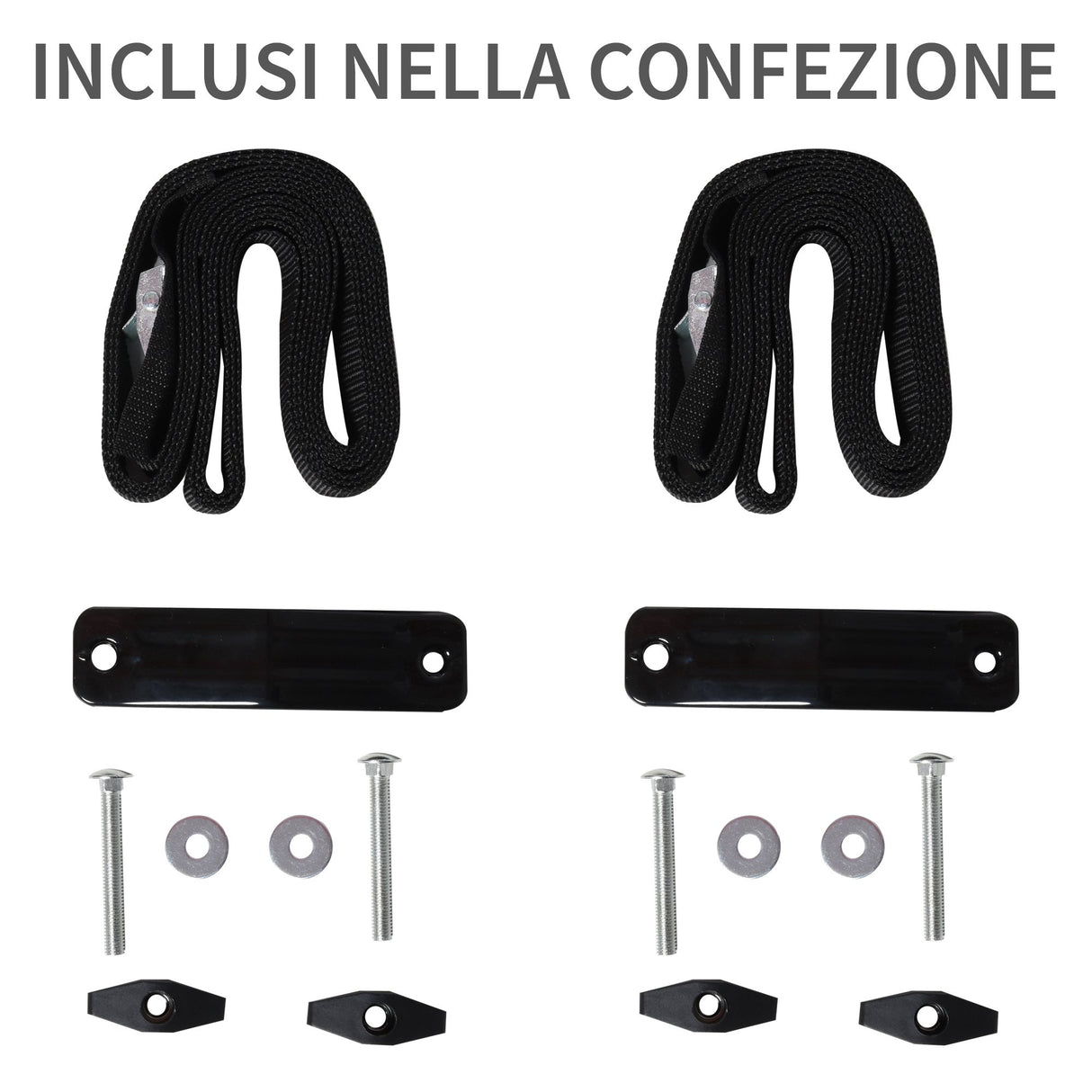 easycomfort easycomfort set 2 staffe porta kayak con attacco universale per portapacchi adatte per canoe e paddleboard nero 46x16.5x47cm ean 8054111849852