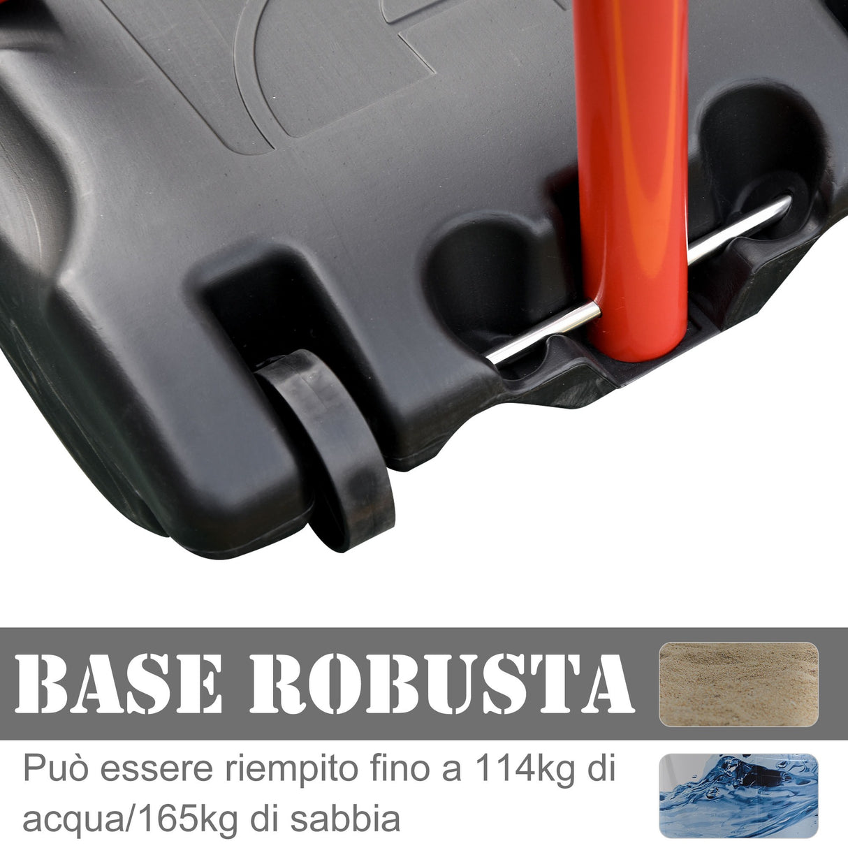 easycomfort easycomfort canestro portatile per bambini con altezza regolabile e base da riempire in acciaio e nylon ean 8054111847933