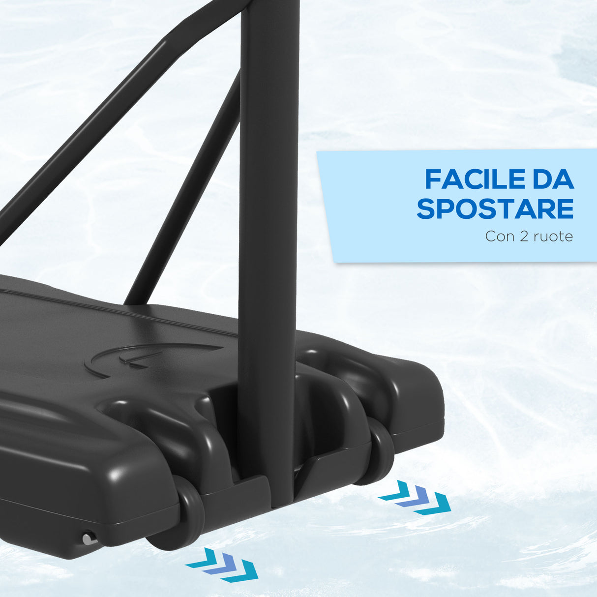 easycomfort easycomfort canestro basket ad altezza regolabile per giardino e piscina con base riempibile 110x75x195 370 cm nero