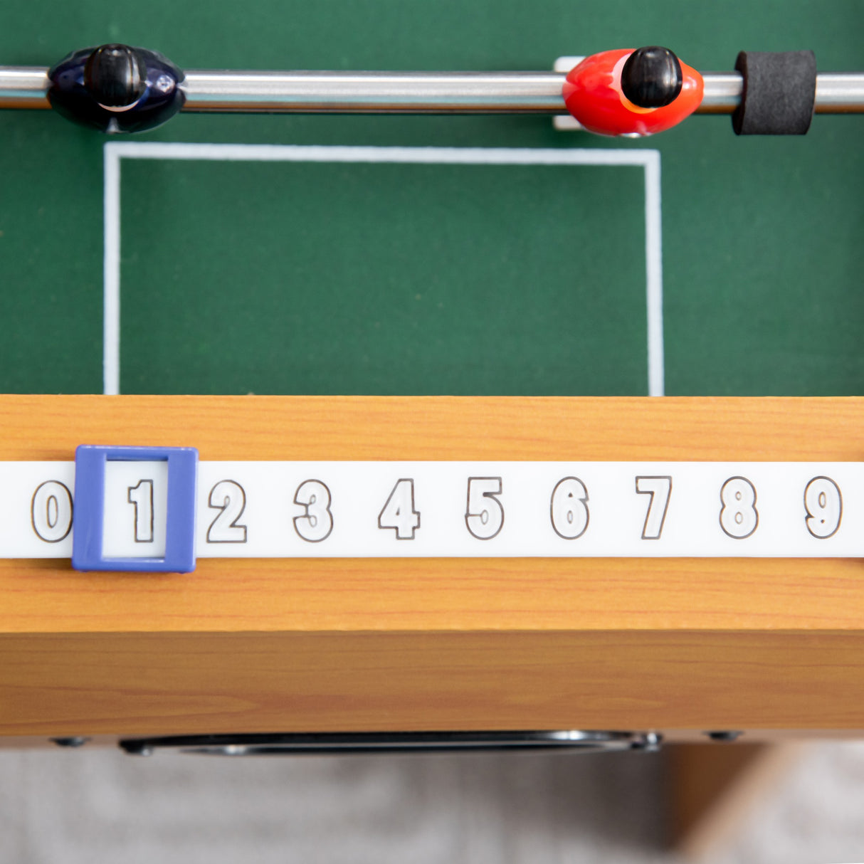 easycomfort easycomfort calcio balilla pieghevole in legno con 6 aste 18 giocatori e segnapunti 69x37x70cm