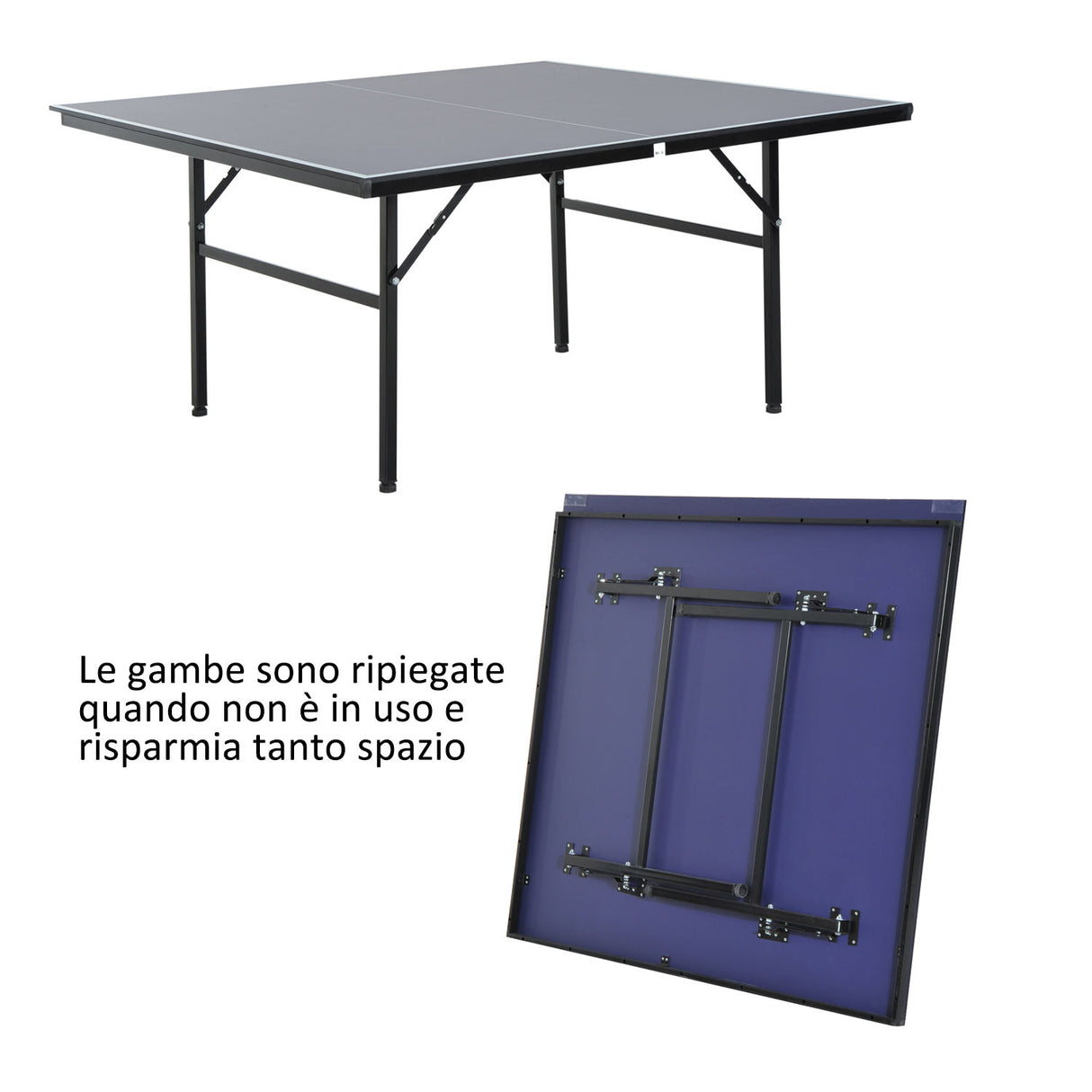 easycomfort easycomfort tavolo ping pong pieghevole in legno mdf e acciaio 152.5x274x76cm ean 8054144133720
