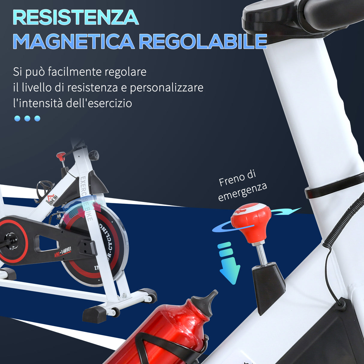 easycomfort easycomfort cyclette professionale cyclette da camera regolabile con schermo lcd e portabicchieri volano 8kg bianco ean 8055776910031