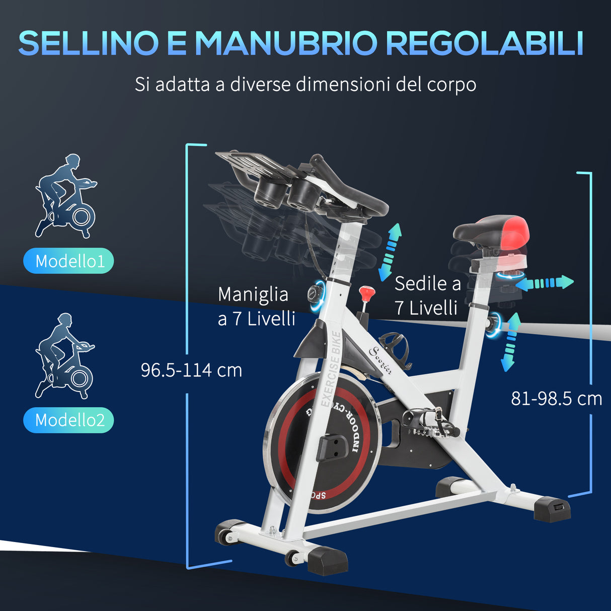 easycomfort easycomfort cyclette professionale cyclette da camera regolabile con schermo lcd e portabicchieri volano 8kg bianco ean 8055776910031
